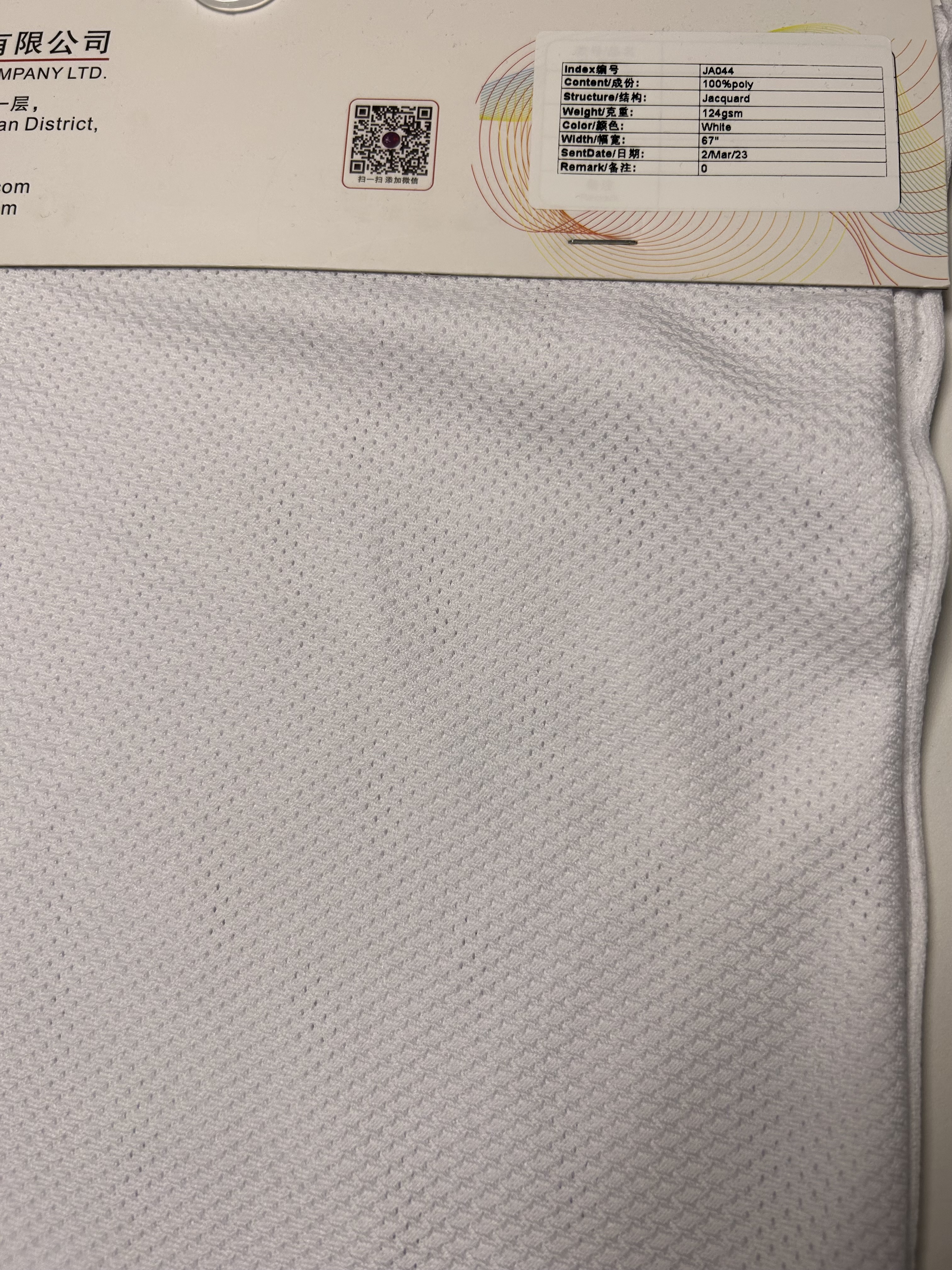 100% poly mesh fabric